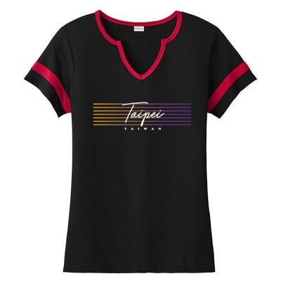 Taipei Souvenir Vintage Taiwan Meaningful Gift Ladies Halftime Notch Neck Tee