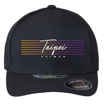 Taipei Souvenir Vintage Taiwan Meaningful Gift Flexfit Unipanel Trucker Cap