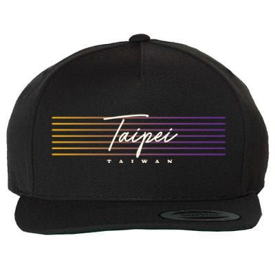 Taipei Souvenir Vintage Taiwan Meaningful Gift Wool Snapback Cap