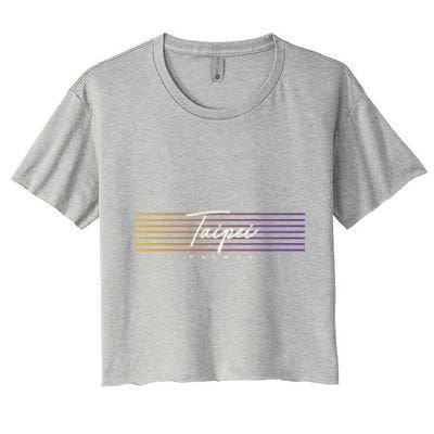 Taipei Souvenir Vintage Taiwan Meaningful Gift Women's Crop Top Tee