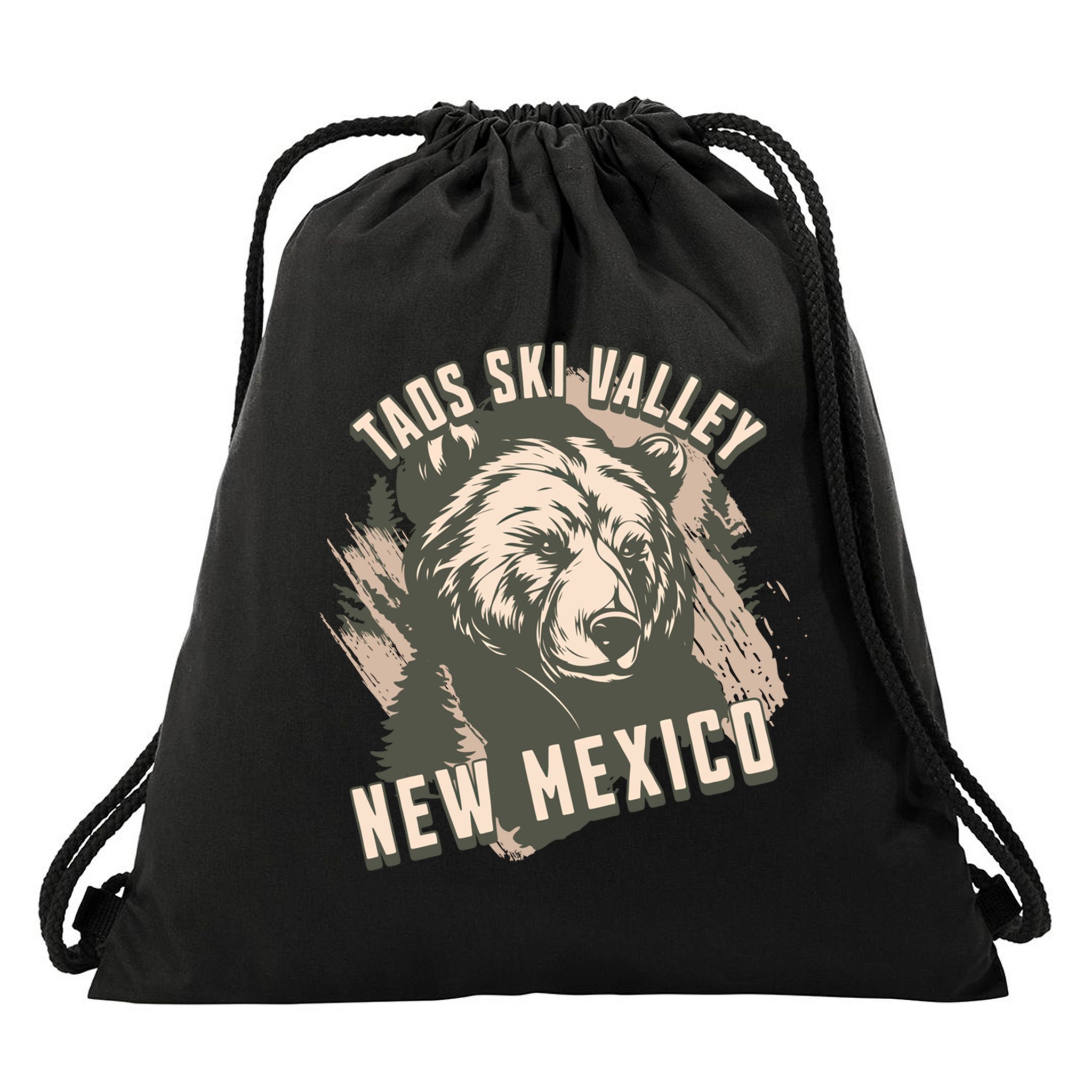 Taos Ski Valley New Mexico Bear Meaningful Gift Drawstring Bag