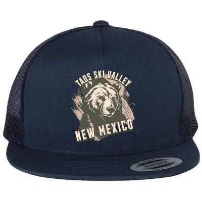 Taos Ski Valley New Mexico Bear Meaningful Gift Flat Bill Trucker Hat