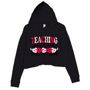 Teaching Sweethearts Valentine Day Teacher Candy Heart Gift Crop Fleece Hoodie