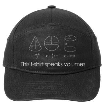 This Speaks Volumes Funny Maths Science Geeky Pun 7-Panel Snapback Hat