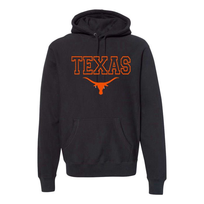 Texas State Vintage Longhorn Proud Texan Premium Hoodie