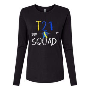 T21 Squad World Down Syndrome Day Womens Cotton Relaxed Long Sleeve T-Shirt