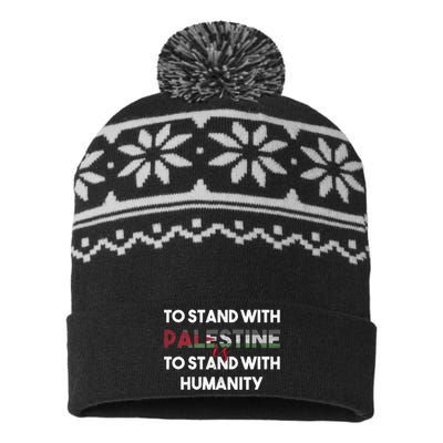 To Stand With Palestine Is To Stand With Humanity USA-Made Snowflake Beanie