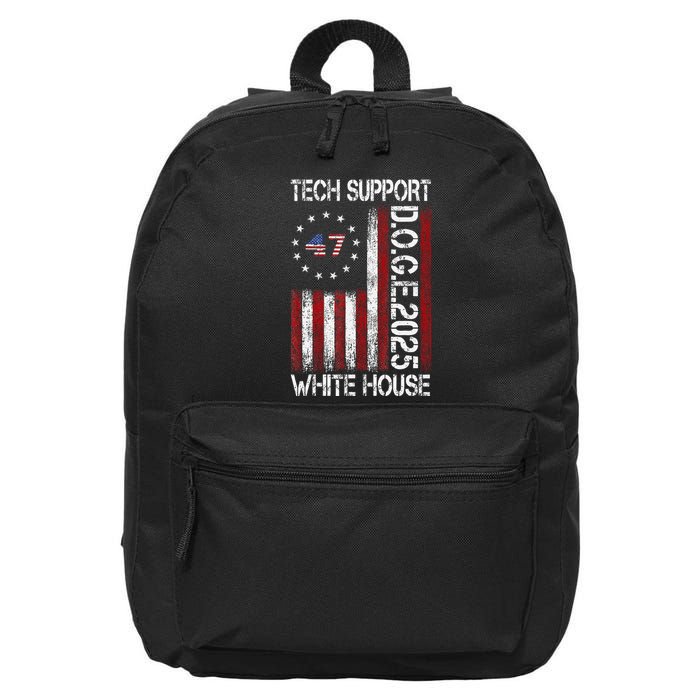 Tech Support White House Tech Support D.O.G.E Doge 16 in Basic Backpack