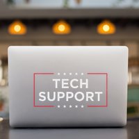 Tech Support White House Tech Support D.O.G.E Doge Permanent Decal Sticker