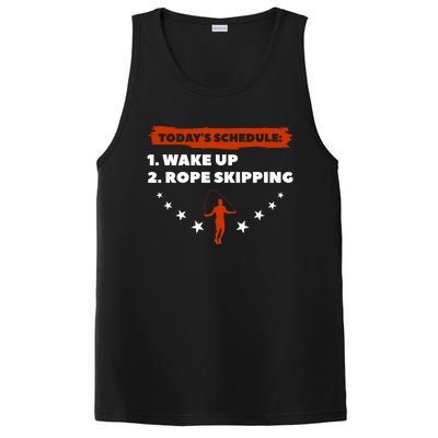 Today's Schedule Wake Up Rope Skipping Workout Exercise Cute Gift PosiCharge Competitor Tank