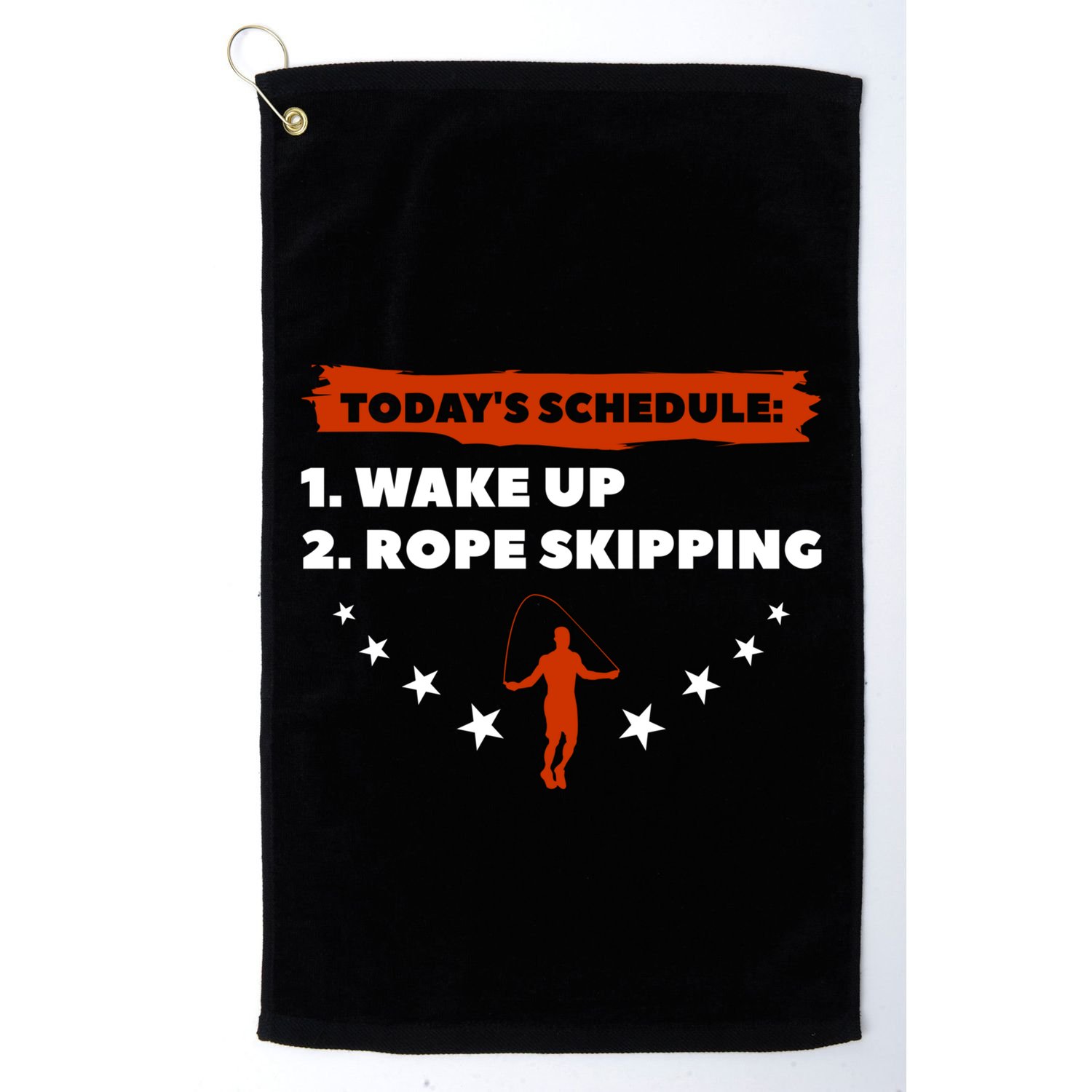 Today's Schedule Wake Up Rope Skipping Workout Exercise Cute Gift Golf Towel