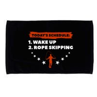 Today's Schedule Wake Up Rope Skipping Workout Exercise Cute Gift Microfiber Hand Towel