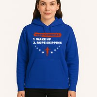 Today's Schedule Wake Up Rope Skipping Workout Exercise Cute Gift Hoodie
