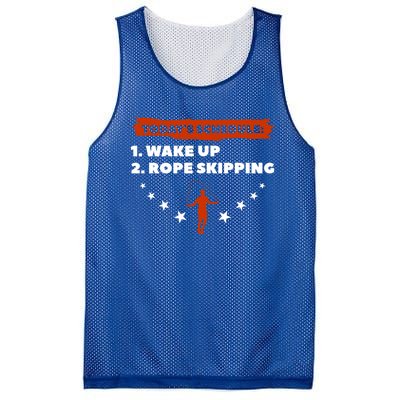 Today's Schedule Wake Up Rope Skipping Workout Exercise Cute Gift Mesh Reversible Basketball Jersey Tank