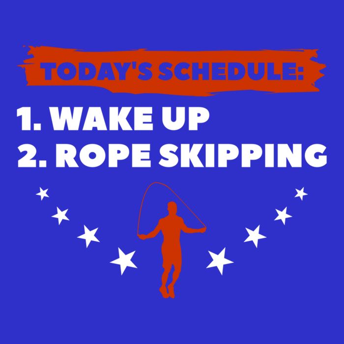 Today's Schedule Wake Up Rope Skipping Workout Exercise Cute Gift Magnet
