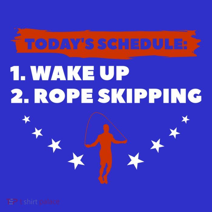 Today's Schedule Wake Up Rope Skipping Workout Exercise Cute Gift Poster