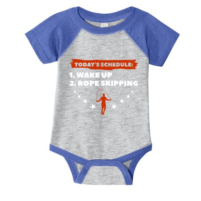 Today's Schedule Wake Up Rope Skipping Workout Exercise Cute Gift Infant Baby Jersey Bodysuit
