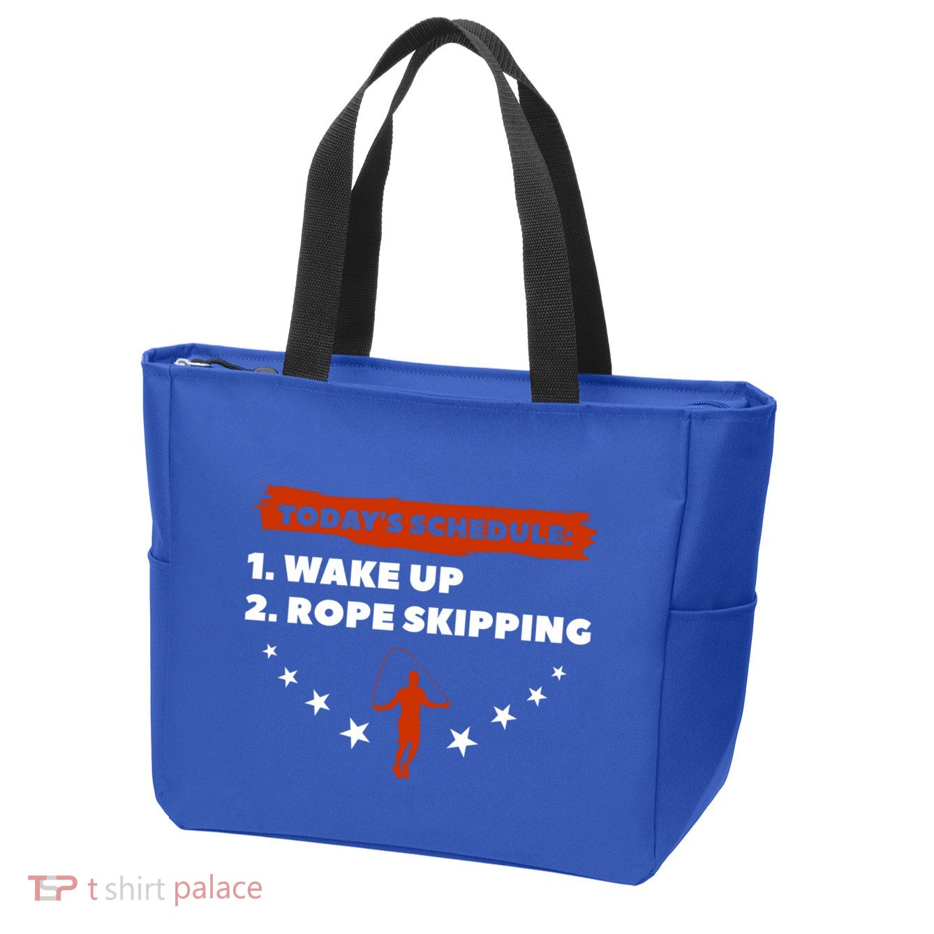 Today's Schedule Wake Up Rope Skipping Workout Exercise Cute Gift Zip Tote Bag