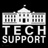 Tech Support White House Tech Support D.O.G.E Doge Flat Bill Trucker Hat