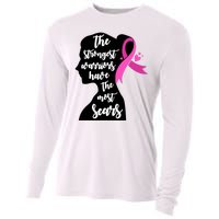 The Strongest Warriors Have The Most Scars Breast Cancer Awareness Cooling Performance Long Sleeve Crew