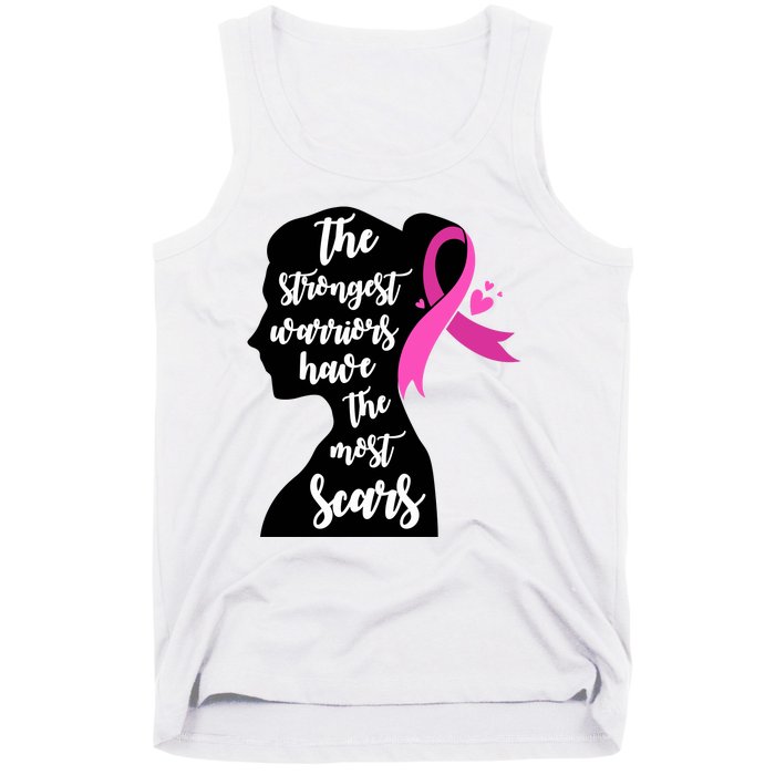 The Strongest Warriors Have The Most Scars Breast Cancer Awareness Tank Top