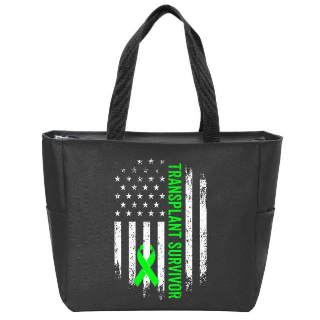 Transplant Survivor Warrior Liver Kidney Organ Recipient Zip Tote Bag