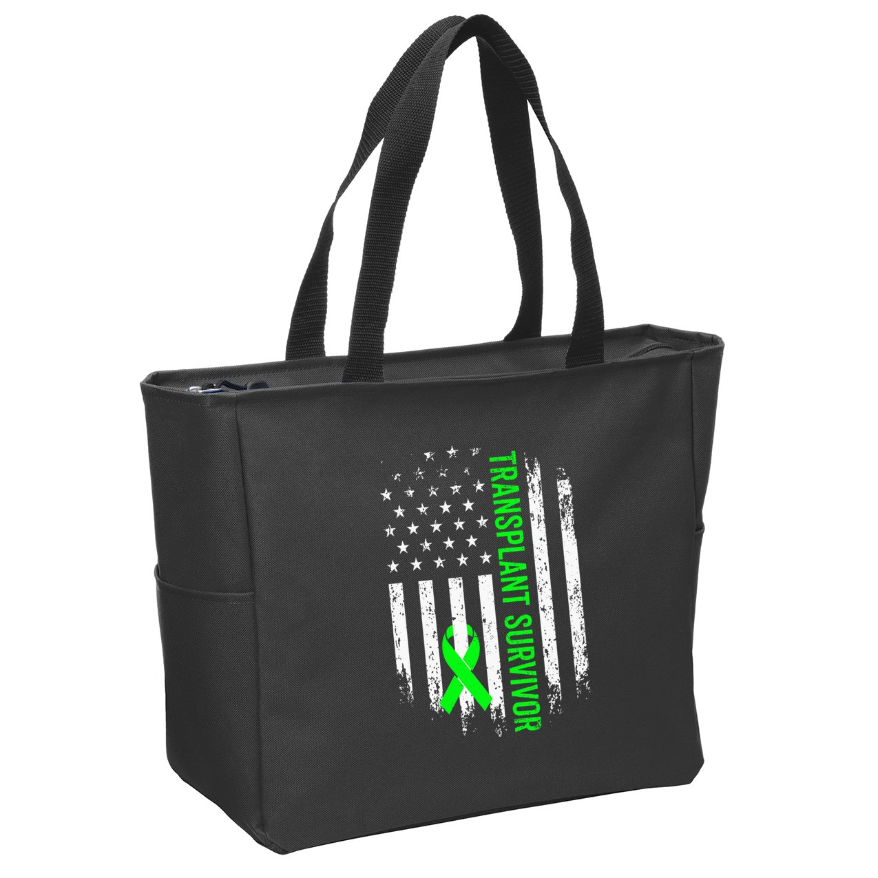 Transplant Survivor Warrior Liver Kidney Organ Recipient Zip Tote Bag
