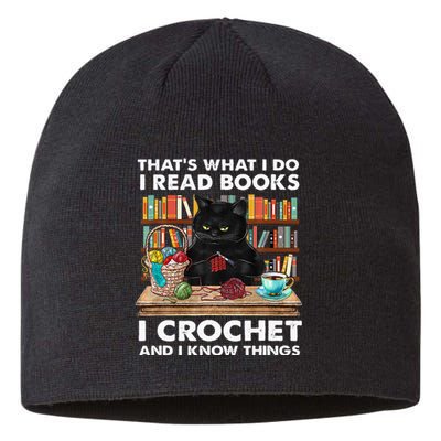 That S What I Do I Read Books Crochet And I Know Things Cat Sustainable Beanie