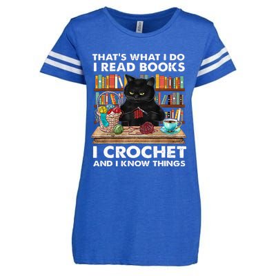 That S What I Do I Read Books Crochet And I Know Things Cat Enza Ladies Jersey Football T-Shirt