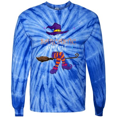 The Sarcastic Witch Funny Gift Halloween Matching Group Costume Gift Tie-Dye Long Sleeve Shirt