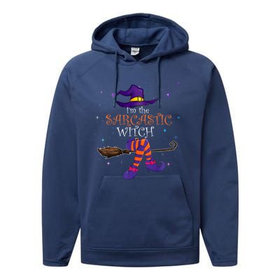 The Sarcastic Witch Funny Gift Halloween Matching Group Costume Gift Performance Fleece Hoodie