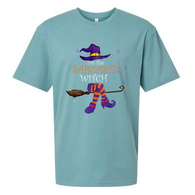 The Sarcastic Witch Funny Gift Halloween Matching Group Costume Gift Sueded Cloud Jersey T-Shirt