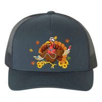 Thanksgiving Scrub Wo Turkey Nurse Holiday Nursing Yupoong Adult 5-Panel Trucker Hat