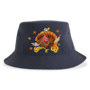 Thanksgiving Scrub Wo Turkey Nurse Holiday Nursing Sustainable Bucket Hat