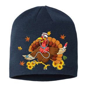 Thanksgiving Scrub Wo Turkey Nurse Holiday Nursing Sustainable Beanie