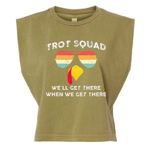 Trot Squad We'll Get There When We Get There Garment-Dyed Women's Muscle Tee