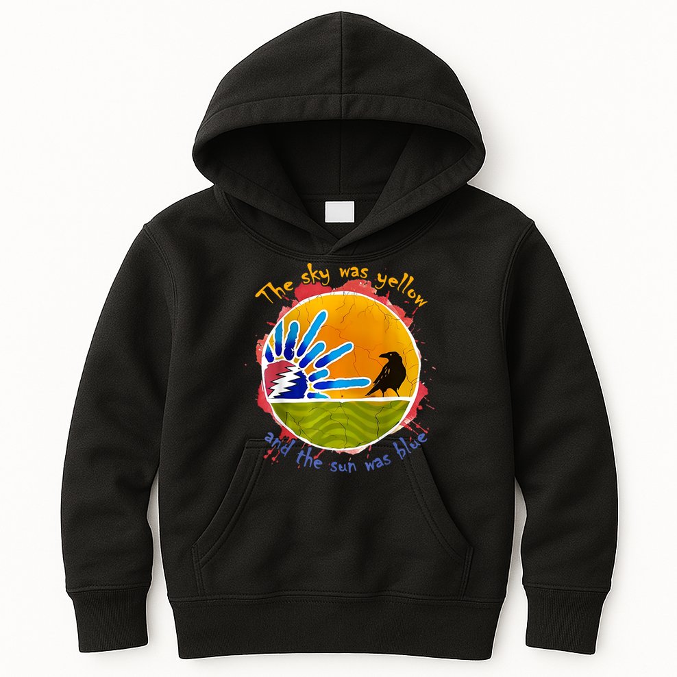 The Sky Was Yellow And The Sun Was Blue Kids Hoodie