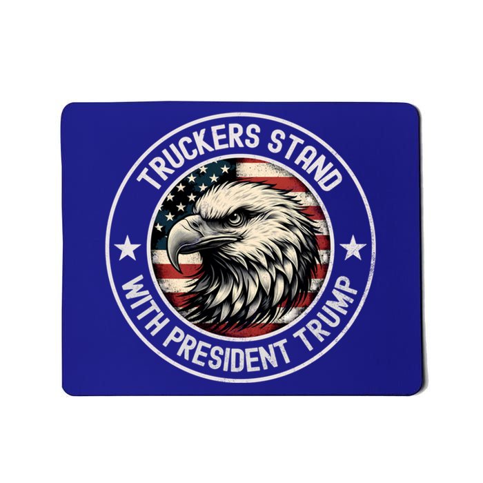 Truckers Stand With Trump Funny Gift Mousepad