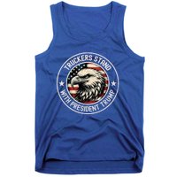 Truckers Stand With Trump Funny Gift Tank Top