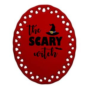 The Scary Witch Ceramic Oval Ornament