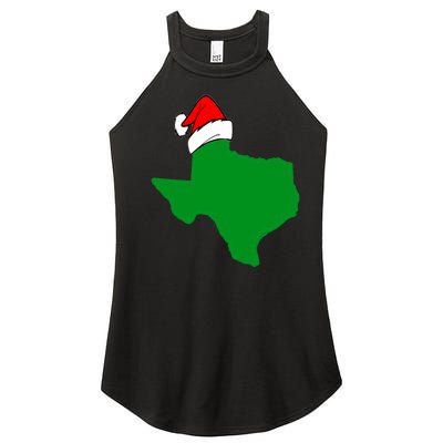 Texas State Wearing A Christmas Stocking Texas Christmas Women’s Perfect Tri Rocker Tank