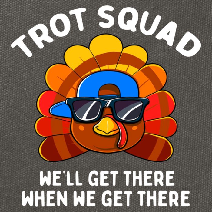 Trot Squad WeLl Get There When We Get There Thanksgiving Cotton Canvas Backpack