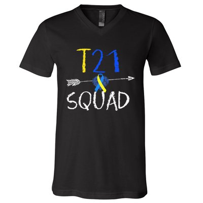 T21 Squad World Down Syndrome Day V-Neck T-Shirt