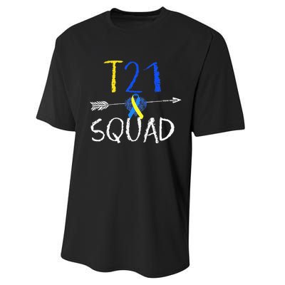 T21 Squad World Down Syndrome Day Performance Sprint T-Shirt