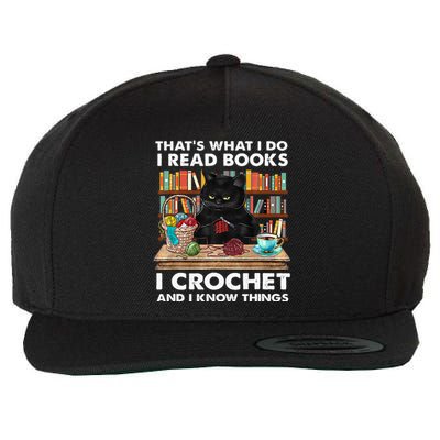 That S What I Do I Read Books Crochet And I Know Things Cat Wool Snapback Cap