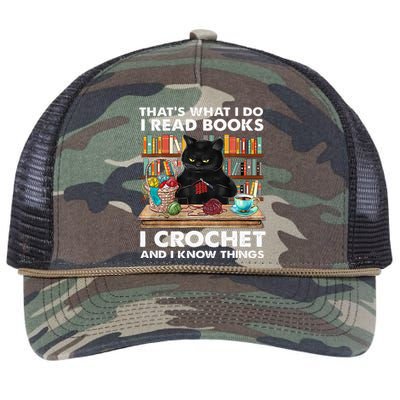 That S What I Do I Read Books Crochet And I Know Things Cat Retro Rope Trucker Hat Cap