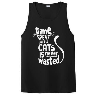 Time Spent With Cats Is Never Wasted Valentine's Day PosiCharge Competitor Tank