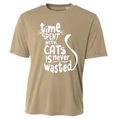 Time Spent With Cats Is Never Wasted Valentine's Day Cooling Performance Crew T-Shirt