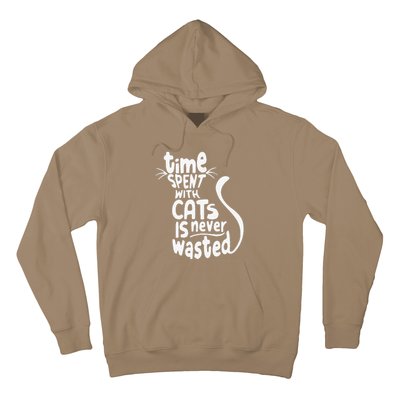 Time Spent With Cats Is Never Wasted Valentine's Day Hoodie