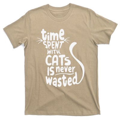 Time Spent With Cats Is Never Wasted Valentine's Day T-Shirt